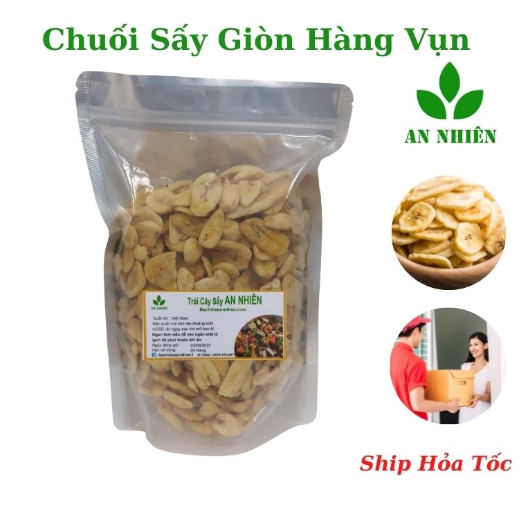 Chuối sấy khô giòn hàng vụn An Nhiên 500g