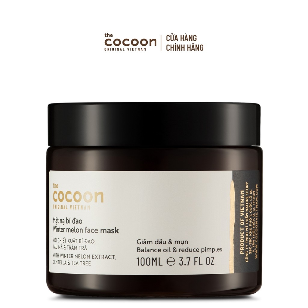 Mặt nạ Cocoon bí đao giảm nhờn sạch mụn 100ml