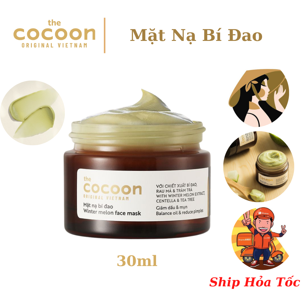 Mặt nạ Cocoon bí đao giảm nhờn sạch mụn 30ml