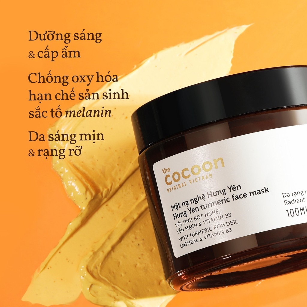 Mặt nạ nghệ Hưng Yên Cocoon giúp da rạng rỡ và mịn màng 100ml