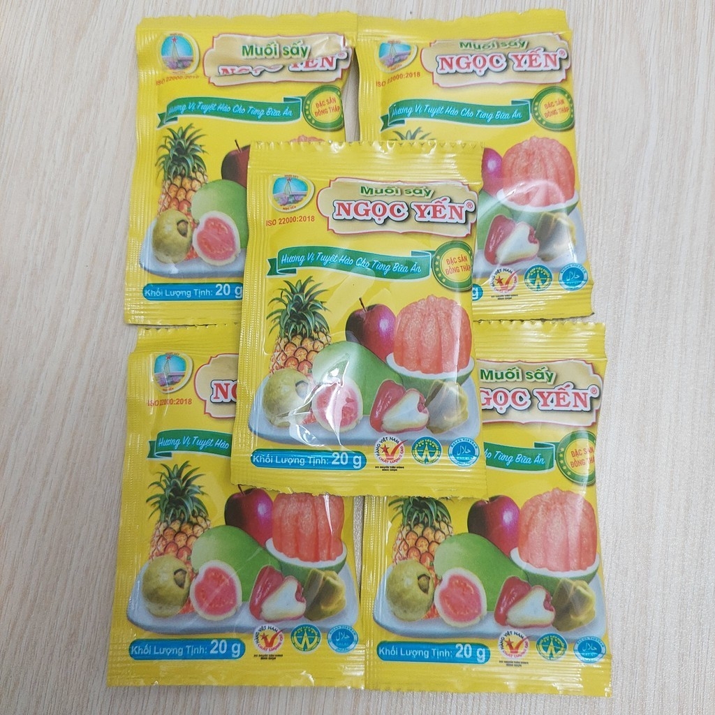 Muối sấy Ngọc Yến đặc sản Đồng Tháp chay mặn đều dùng được gói 20g, 100g, 250g