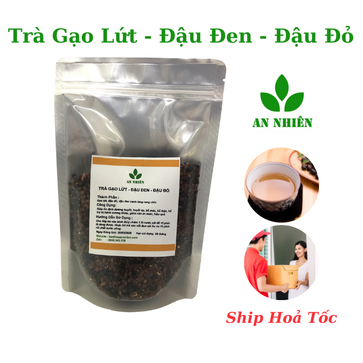 Trà gạo lứt đậu đen đậu đỏ thực dưỡng An Nhiên hỗ trợ giảm cân gói 500gr