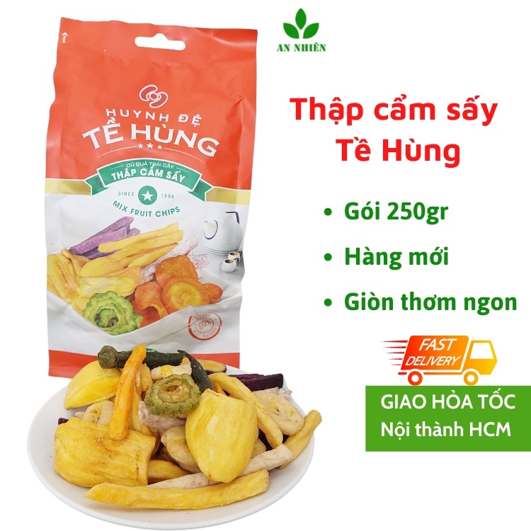 Trái cây sấy thập cẩm,  hoa quả sấy Huynh Đệ Tề Hùng gói 250g/500g