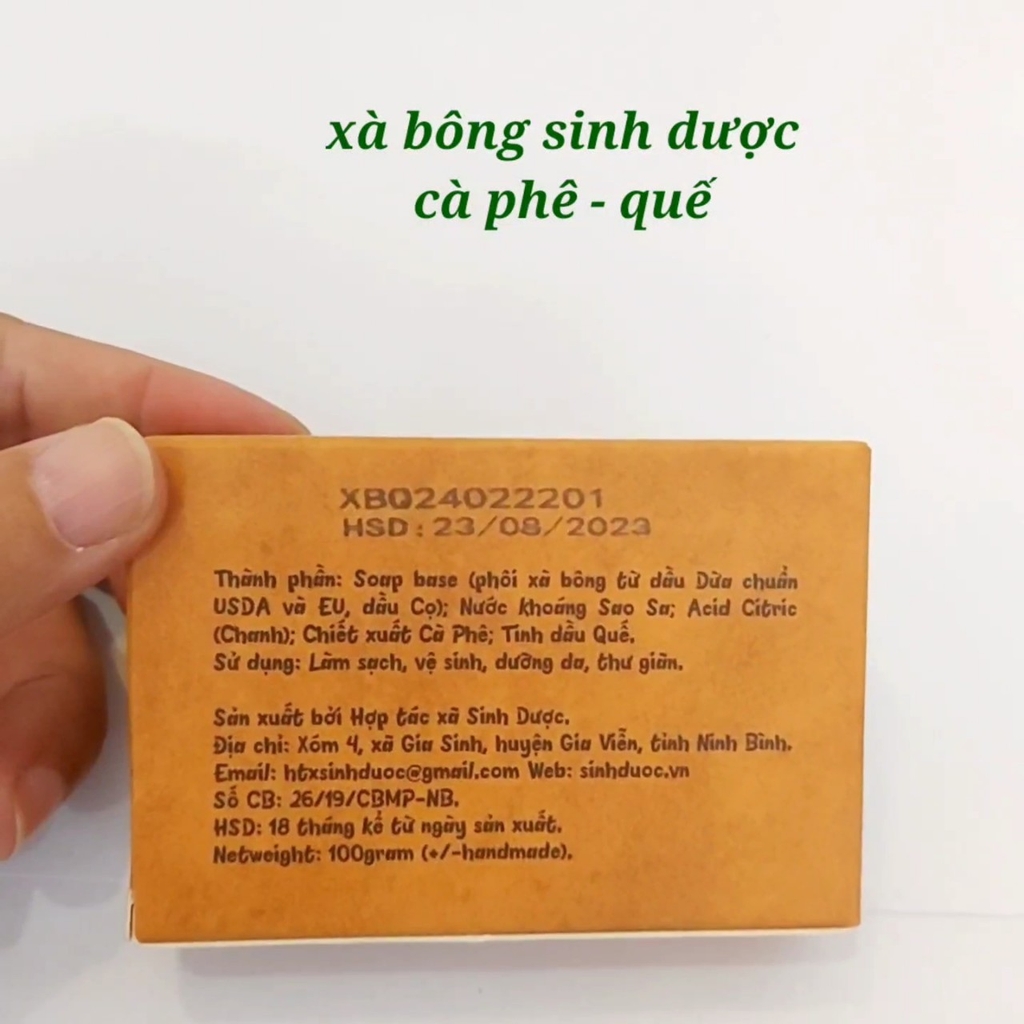 Xà bông sinh dược cà phê quế 100g