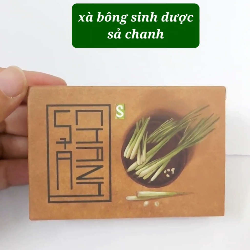 Xà bông sinh dược sả chanh 100g giúp khử khuẩn đuổi muỗi hiệu quả