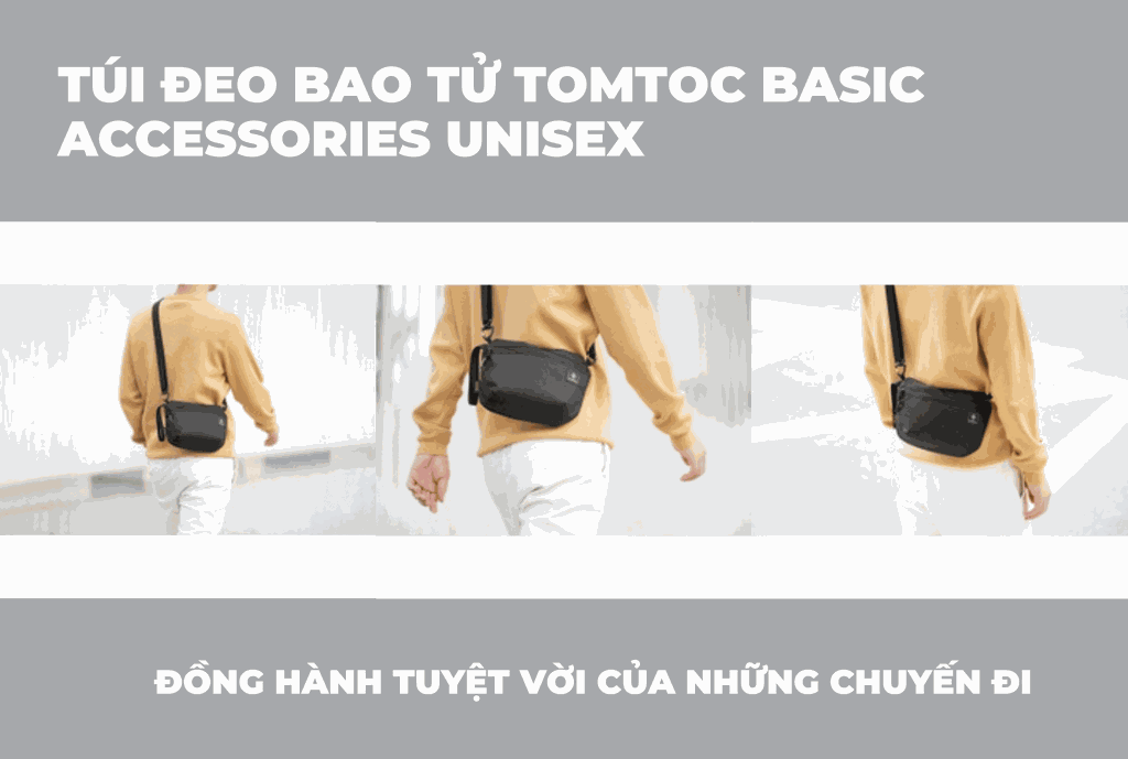 Túi đeo bao tử Tomtoc Basic Accessories Unisex - Đồng hành tuyệt vời của những chuyến đi