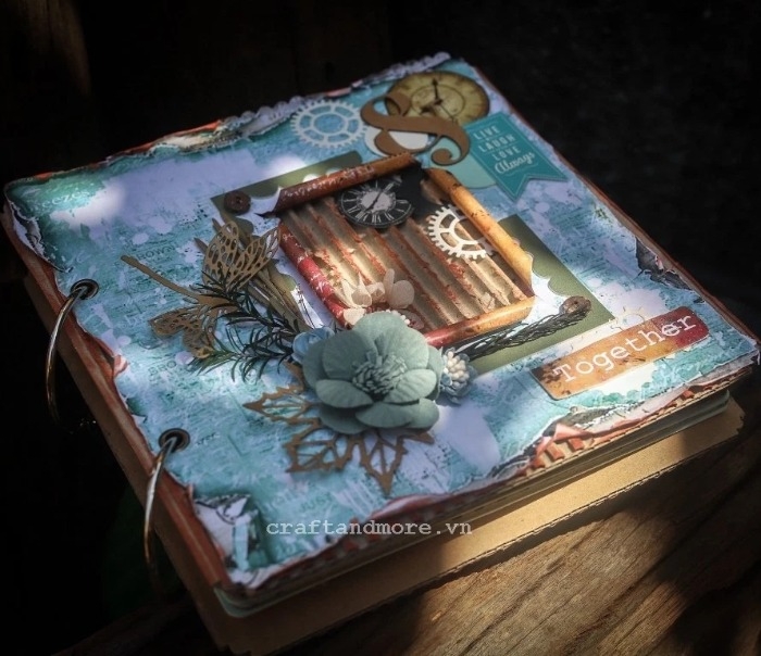 Scrapbook album ảnh handmade Sweet Mint