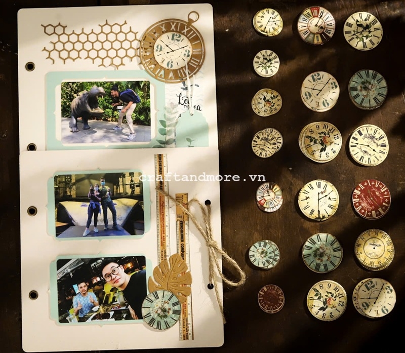 Phụ kiện trang trí thiệp, scrapbook, khung hình handmade diecut 3D