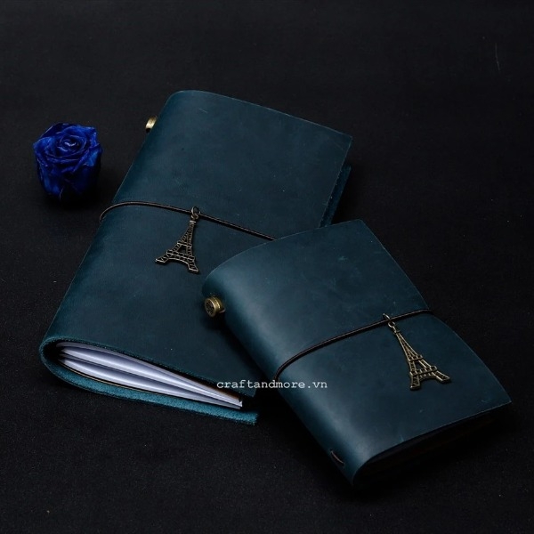 Sổ tay bìa da khắc tên theo yêu cầu