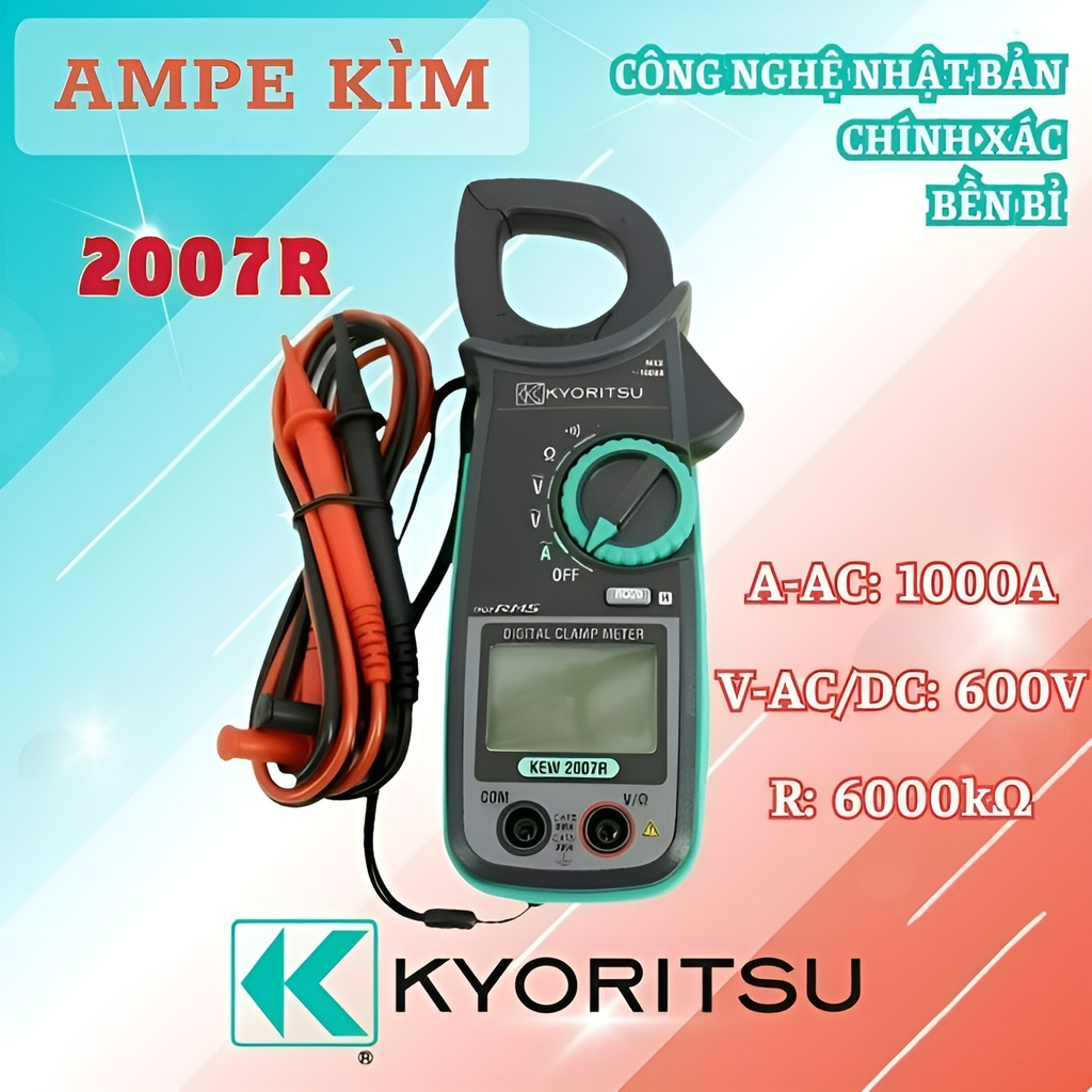 Ampe Kìm Đo Kyoritsu 2007R True RMS