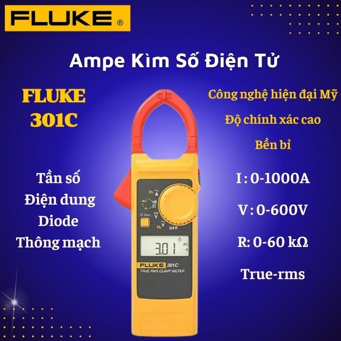 Ampe Kìm Số Điện Tử Fluke 301C