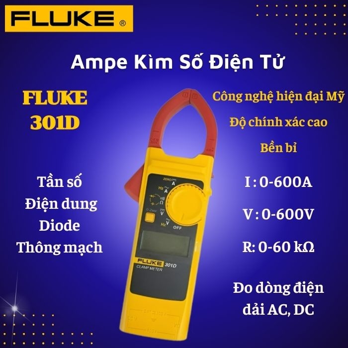 Ampe Kìm Số Điện Tử Fluke 301D