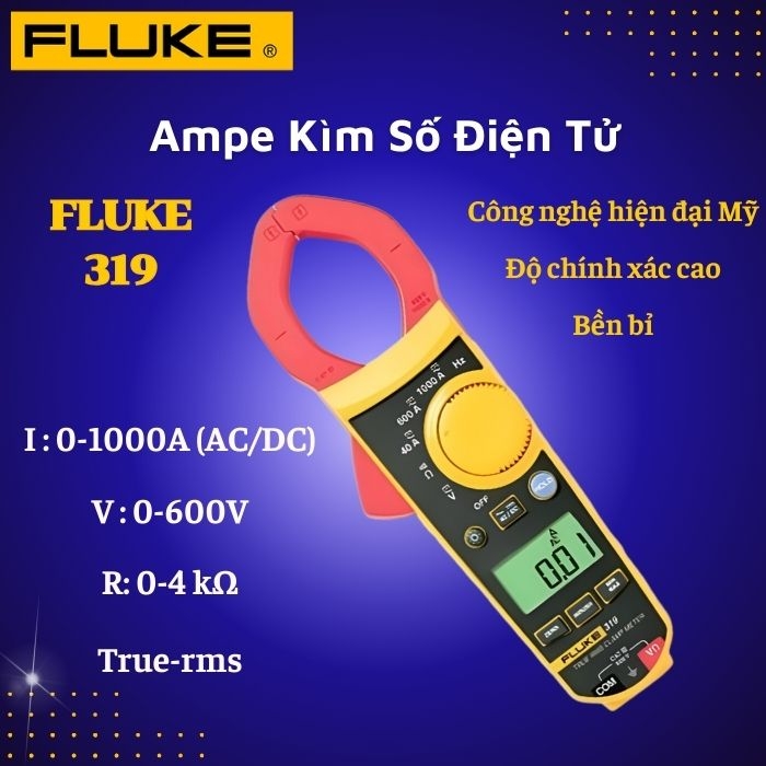 Ampe Kìm Số Điện Tử AC/DC Fluke 319