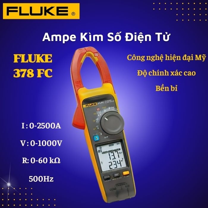 Ampe Kìm Số Điện Tử Fluke 378 FC