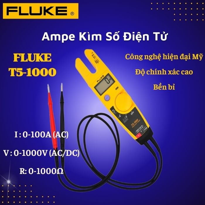 Ampe Kìm Số Điện Tử Fluke T5-1000