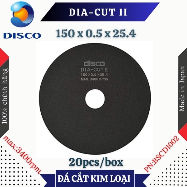 Đĩa cắt kim loại Disco DIA-CUT II size 150 x 0.5 x 25.4 (mm)
