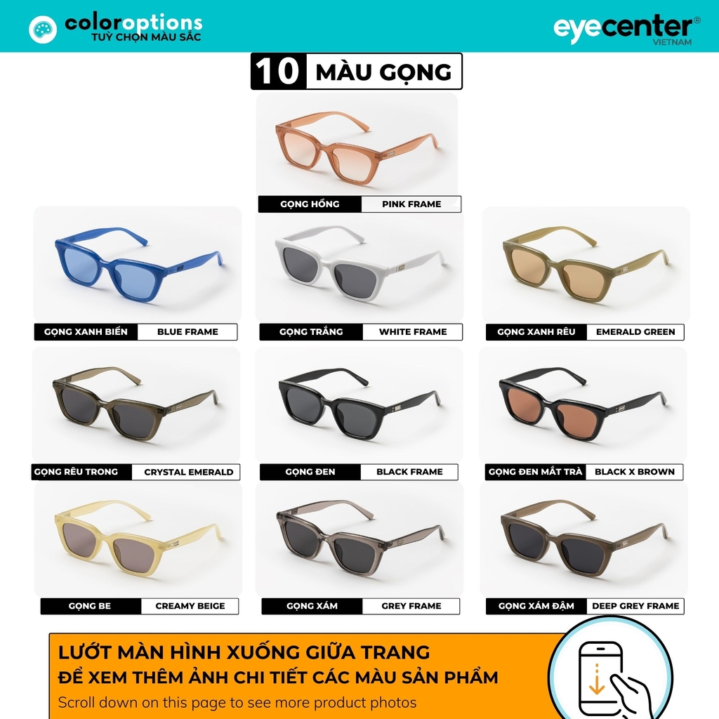 [S65] Kính mát Crystal UV chính hãng EYECENTER nhiều màu 86690