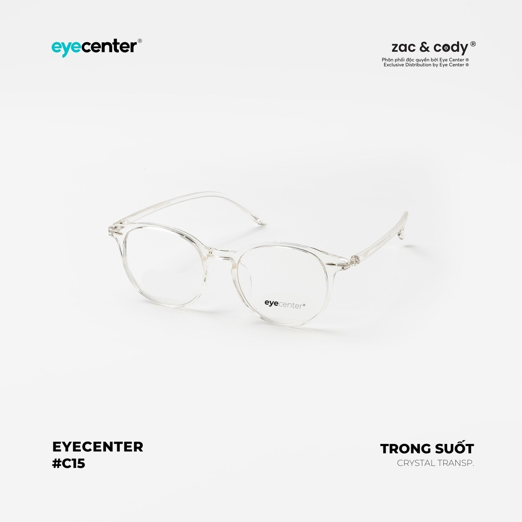 [C15]Gọng kính cận chính hãng EYECENTER nhựa dẻo chống gãy siêu nhẹ  EC 215 by Eye Center Vietnam