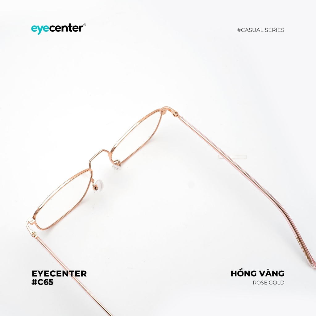 [C65]Gọng kính cận nam nữ chính hãng EYECENTER kim loại chống gỉ nhiều màu EC 88X18 by Eye Center Vietnam