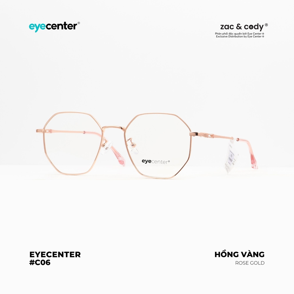 [C06] [29165 - 2299] Gọng kính cận nữ chính hãng EYECENTER kim loại chống gỉ nhiều màu EC 29165 by Eye Center Vietnam