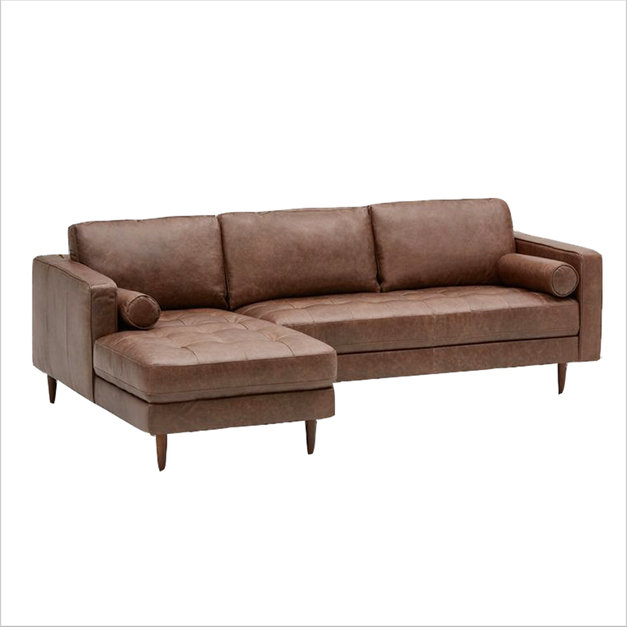 Ghế sofa bọc da góc L sang trọng