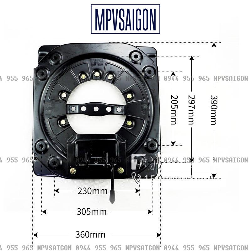 đế xoay mâm xoay ghế ô tô limousine 180 360 độ