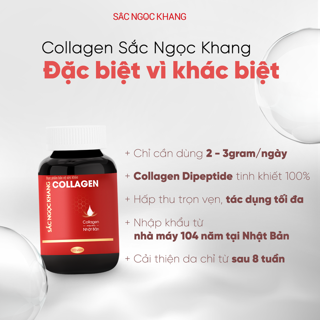 Collagen Sắc Ngọc Khang 120 viên (Tặng 01 Kem Đêm SNK 10g)