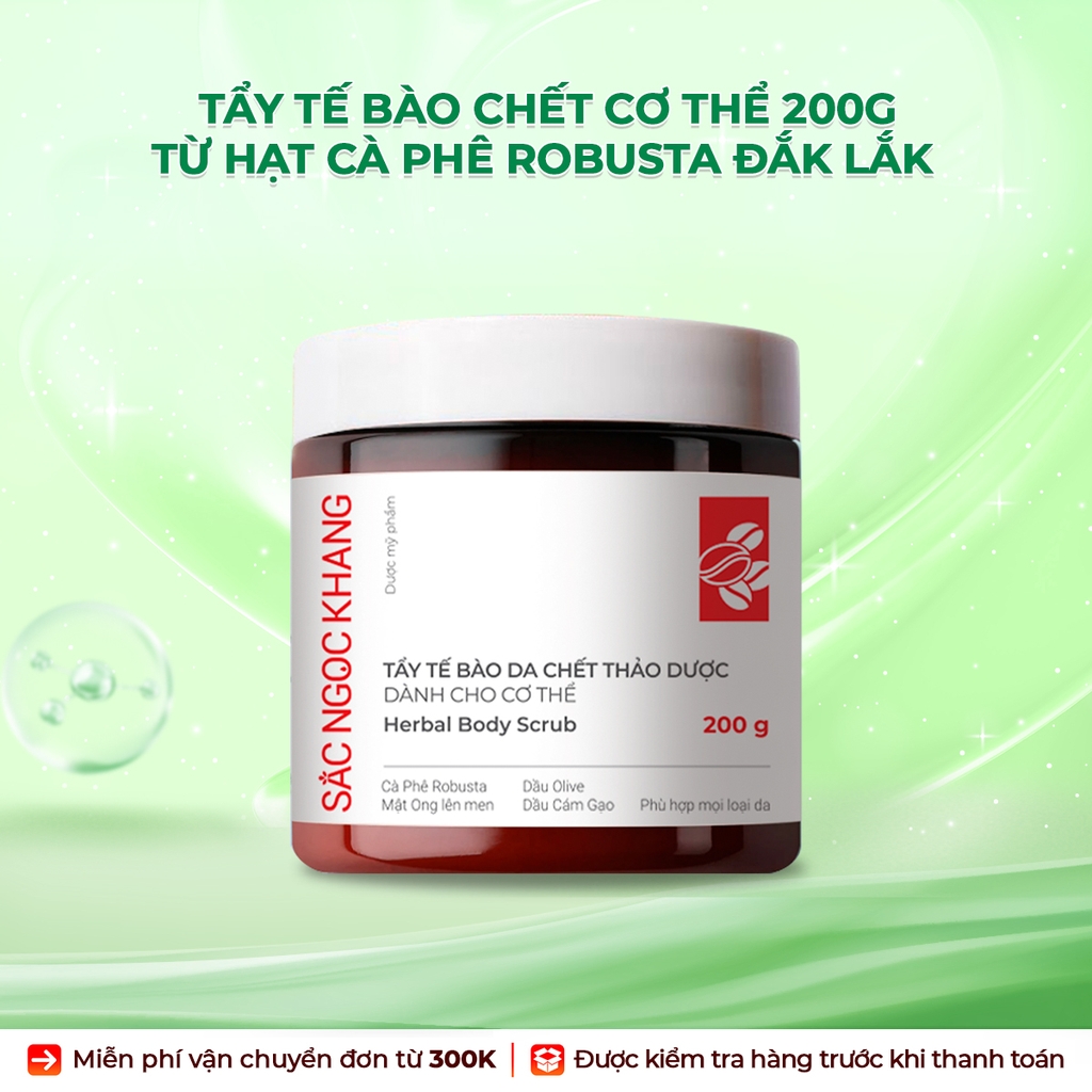 Tẩy Tế Bào Chết Thảo Dược Sắc Ngọc Khang Dành Cho Cơ Thể (Herbal Body Scrub) (hũ 200g)