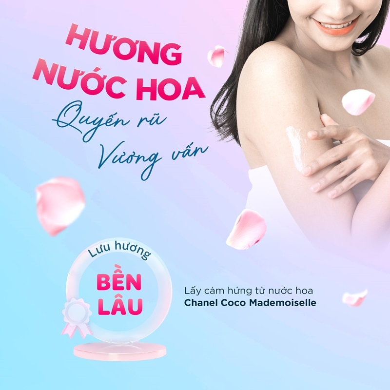 Sữa Dưỡng Thể Nước Hoa Dưỡng Trắng Da Mịn Màng Sắc Ngọc Khang 50g