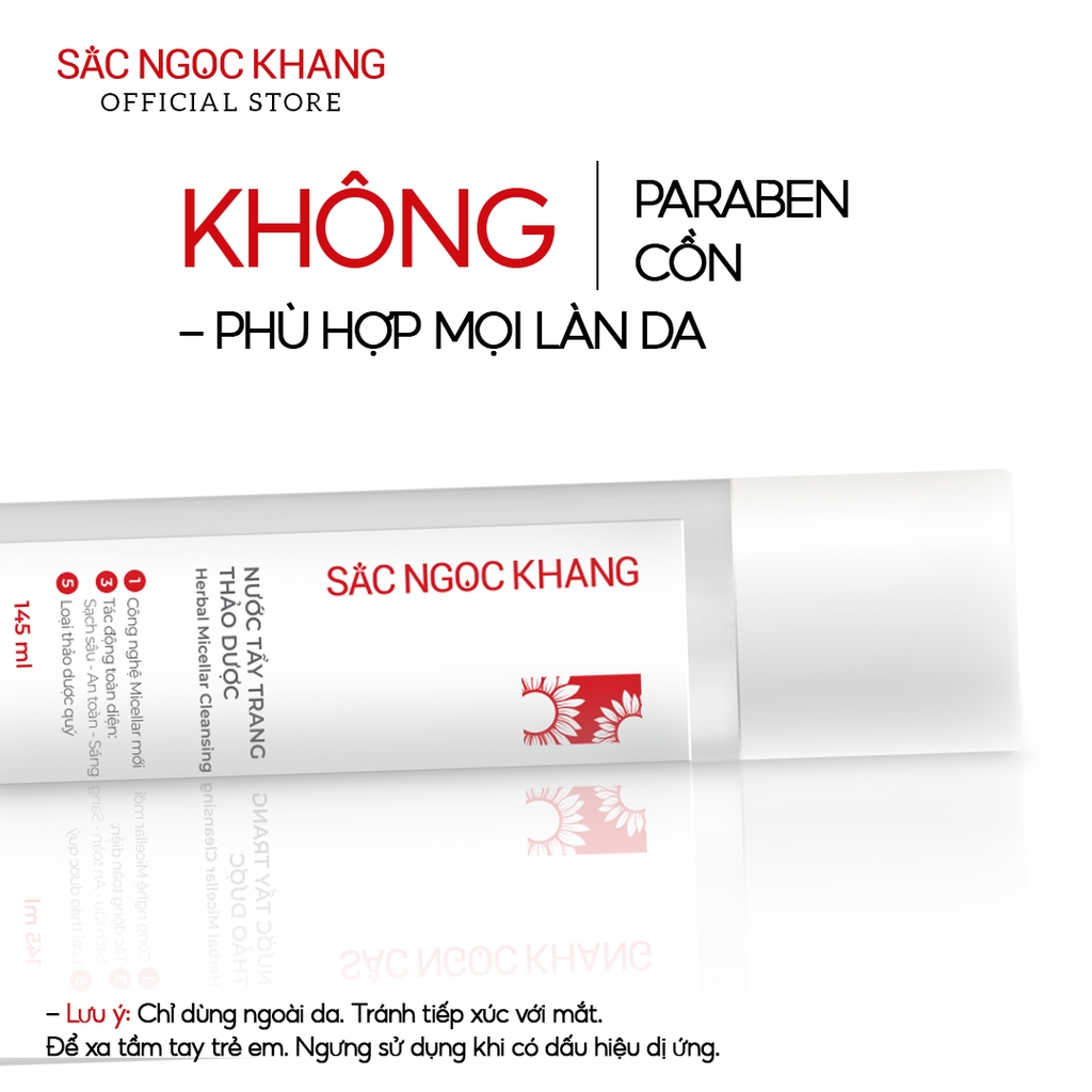 Nước Tẩy Trang Thảo Dược Sắc Ngọc Khang 145ml (Micellar Cleansing Water)