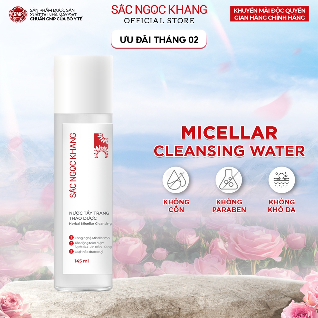 Nước Tẩy Trang Thảo Dược Sắc Ngọc Khang 145ml (Micellar Cleansing Water)