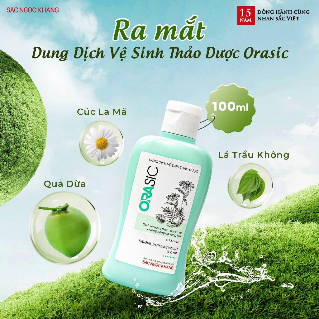 Dung Dịch Vệ Sinh Thảo Dược Orasic Sắc Ngọc Khang (Herbal Intimate Wash) 100ml