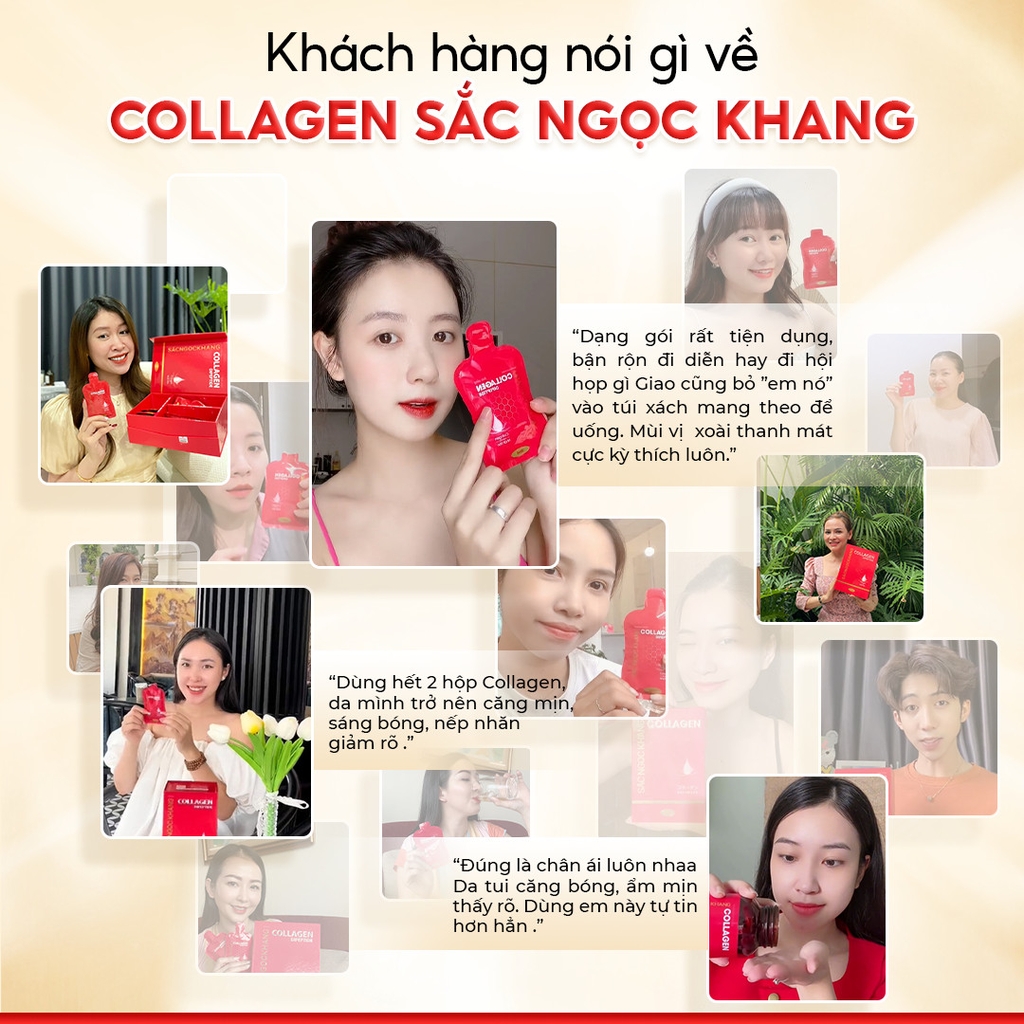 Combo 2 Nước Uống Collagen Dipeptide Mờ Nếp Nhăn - Dưỡng Ẩm Mịn Sắc Ngọc Khang - Liệu trình 2 tháng