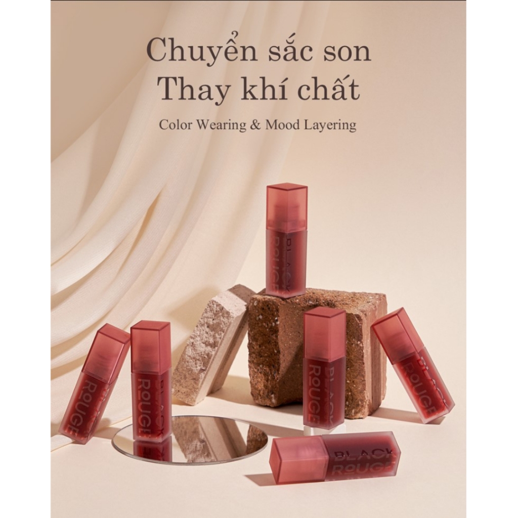 Son kem lì Hàn Quốc Black Rouge Double Layer Over Velvet Ver 1 / Ver 2 / Ver 3 Blackrouge chính hãng