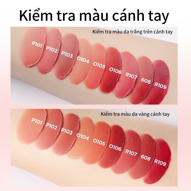 Son môi COLORKEY Lip Mud Mousse Lip Stick màu nhung mờ xinh xắn 2g - son kem bùn color key lâu trôi