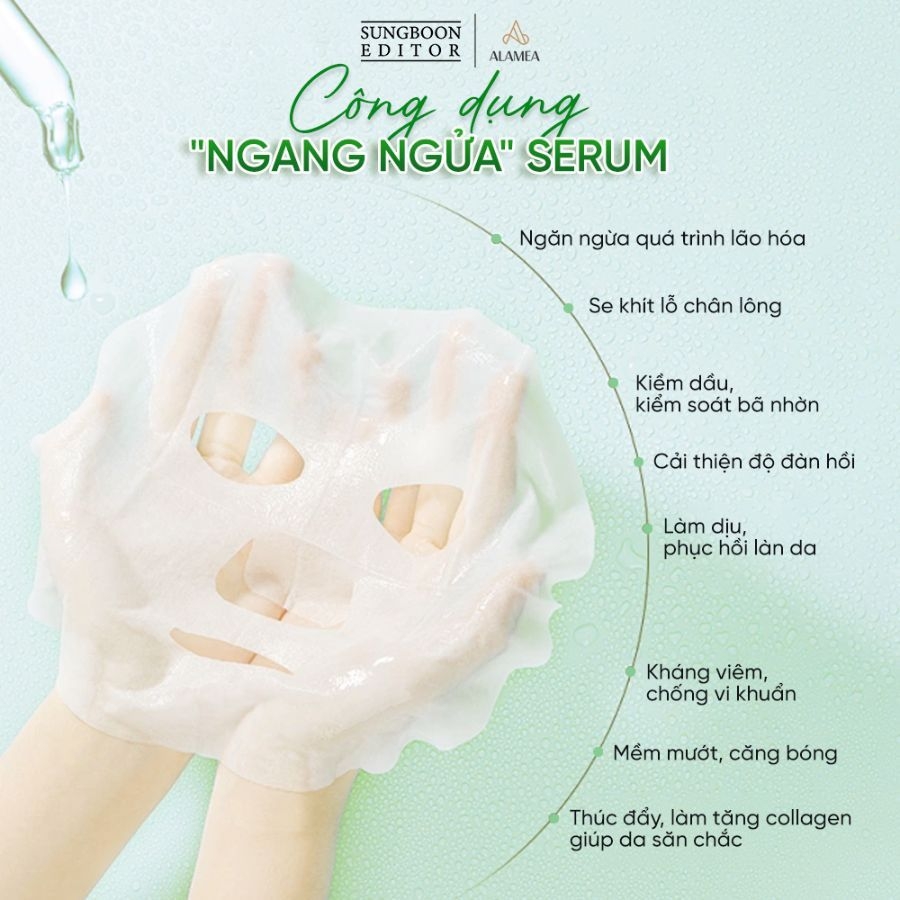 Mặt nạ kiềm dầu , cấp ẩm Sungboon Editor Green Tomato Pore Solution Ampoule Mask cà chua xanh 18ml