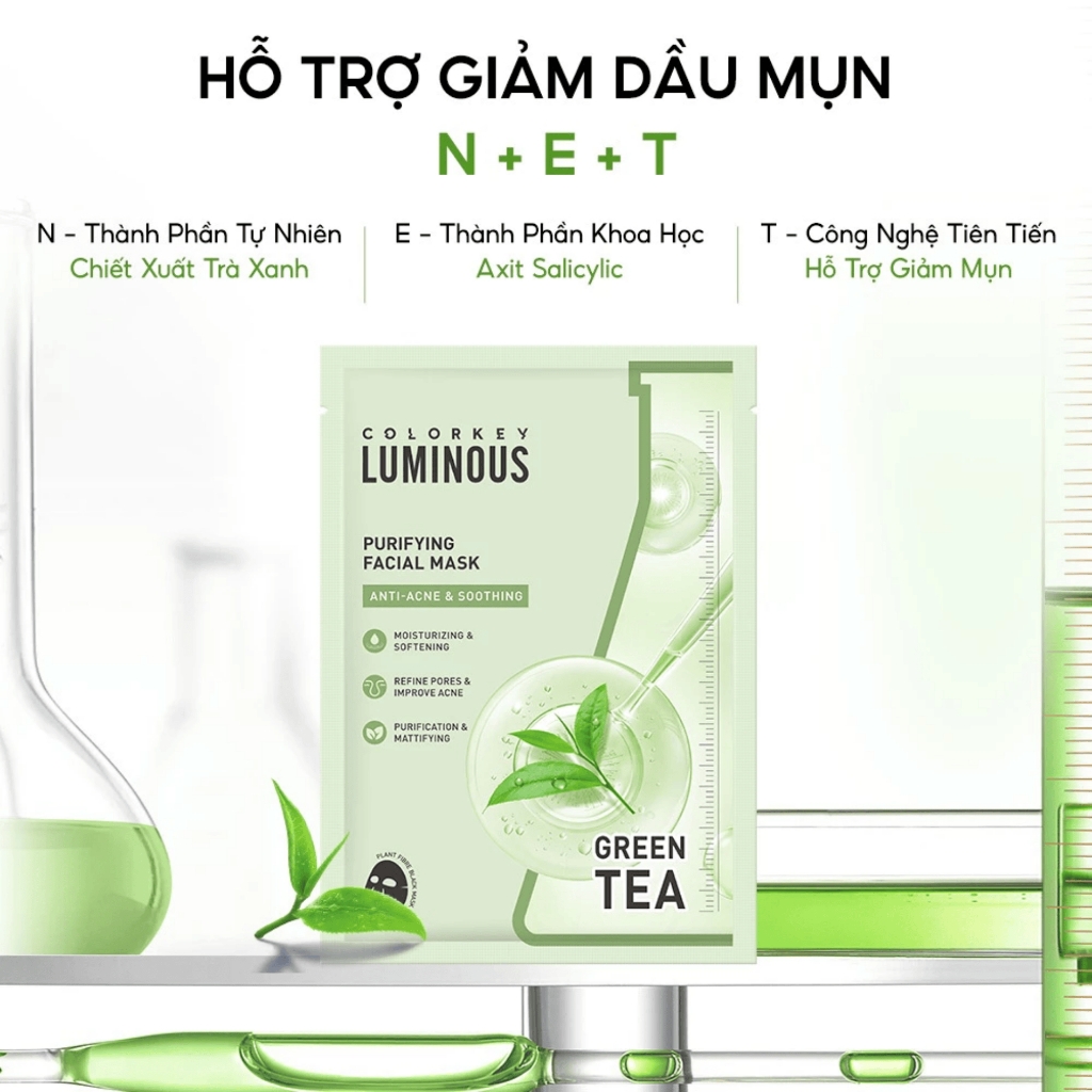 (Không vỏ) Mặt nạ giấy Colorkey Luminous Vitamin B5 Facial Mask - Mặt nạ cấp ẩm phục hồi 25ml / miếng