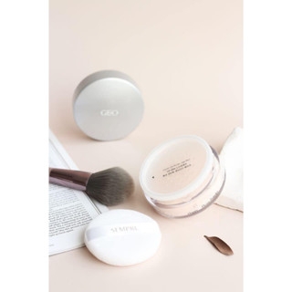 Phấn phủ bột Geo Sempre Happy & Please Powder - phấn bột kiềm dầu , mỏng mịn Hàn Quốc chính hãng 25g