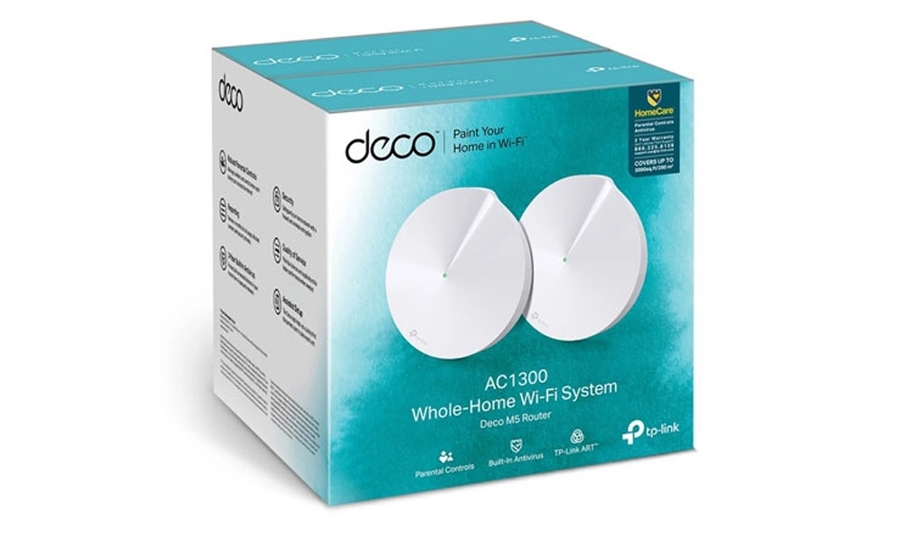Hệ thống Wifi Mesh TPLink DECO M5 (2 PACK) Băng tần hỗ trợ 2.4 GHz / 5 GHz. Chuẩn kết nối: 802.11 a/b/g/n/ac.