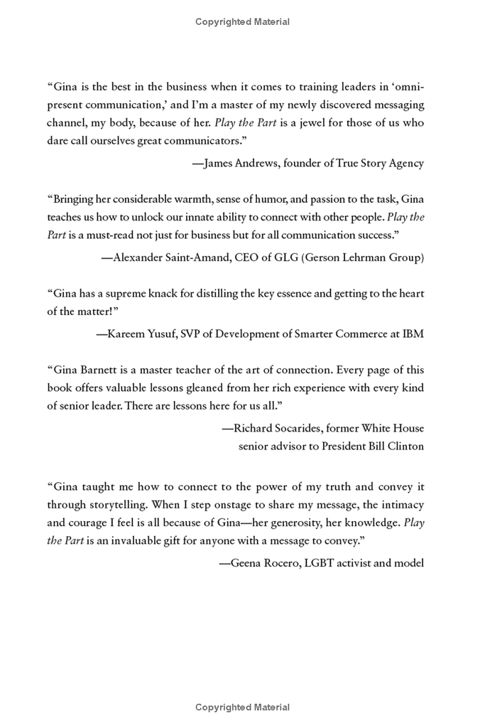 Play The Part : Master Body Signals To Connect And