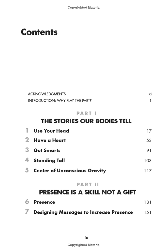 Play The Part : Master Body Signals To Connect And