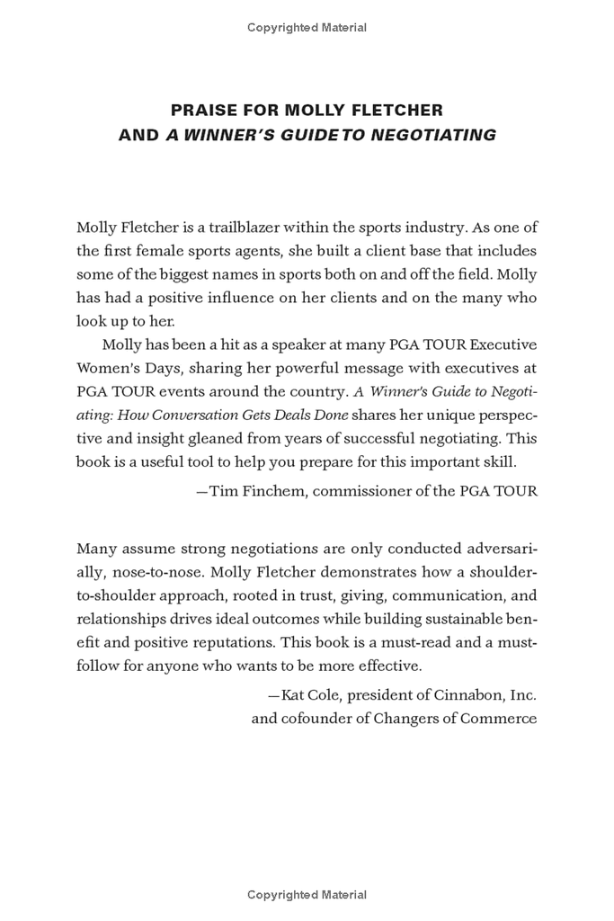 Winner'S Guide To Negotiating