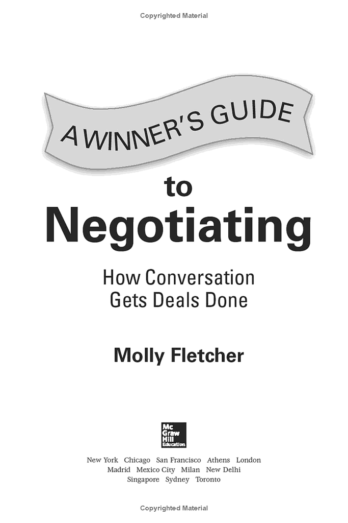 Winner'S Guide To Negotiating