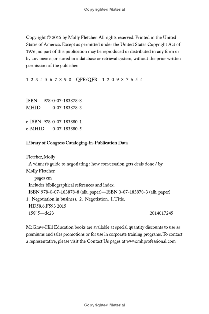 Winner'S Guide To Negotiating