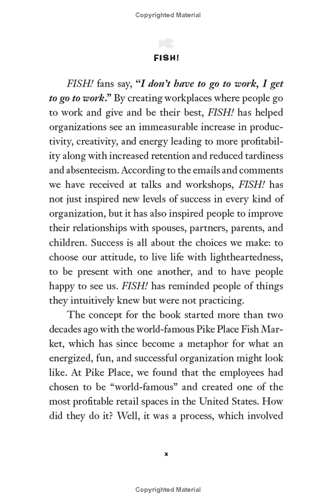 Fish! Remarkable Way To Boost Morale