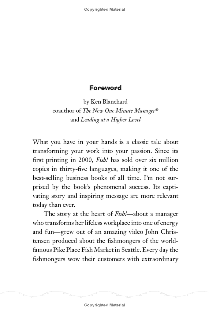 Fish! Remarkable Way To Boost Morale