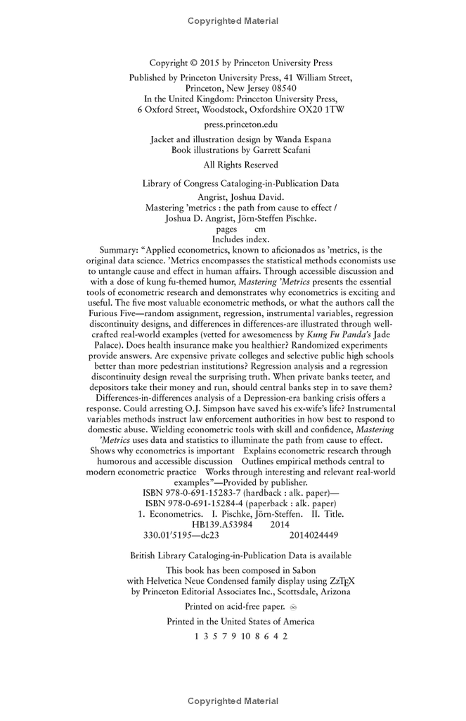 Mastering 'Metrics: The Path from Cause to Effect