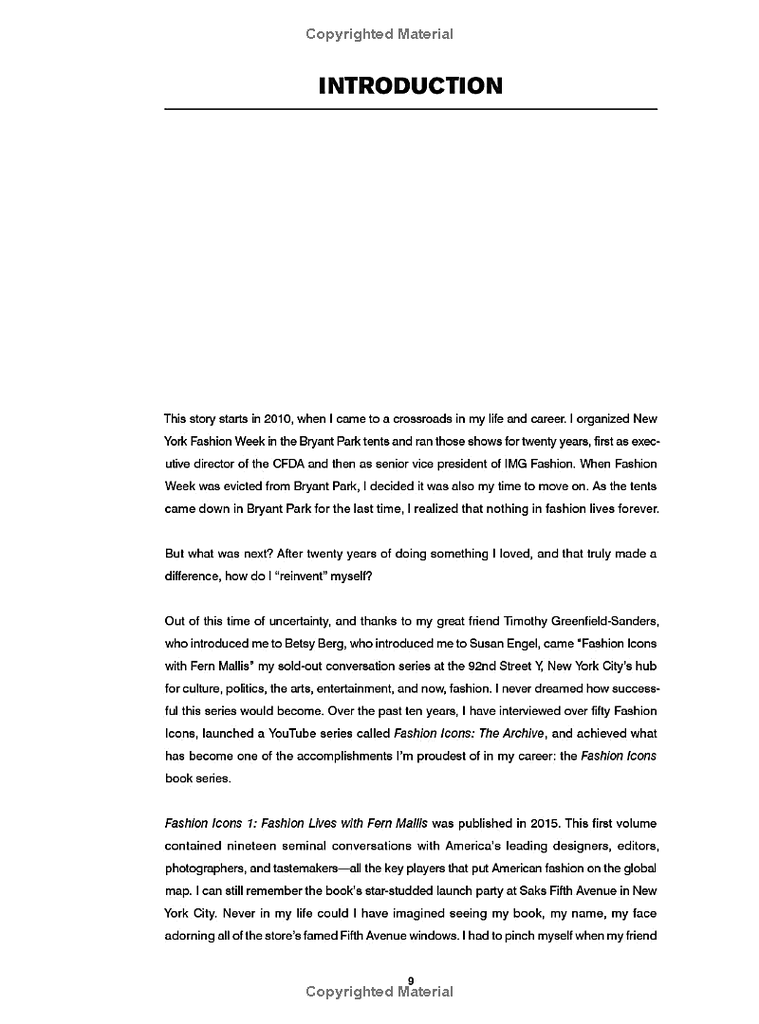 Fashion Icons: Fashion Lives with Fern Mallis