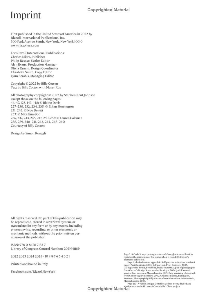 Billy Cotton: Interior and Design Work