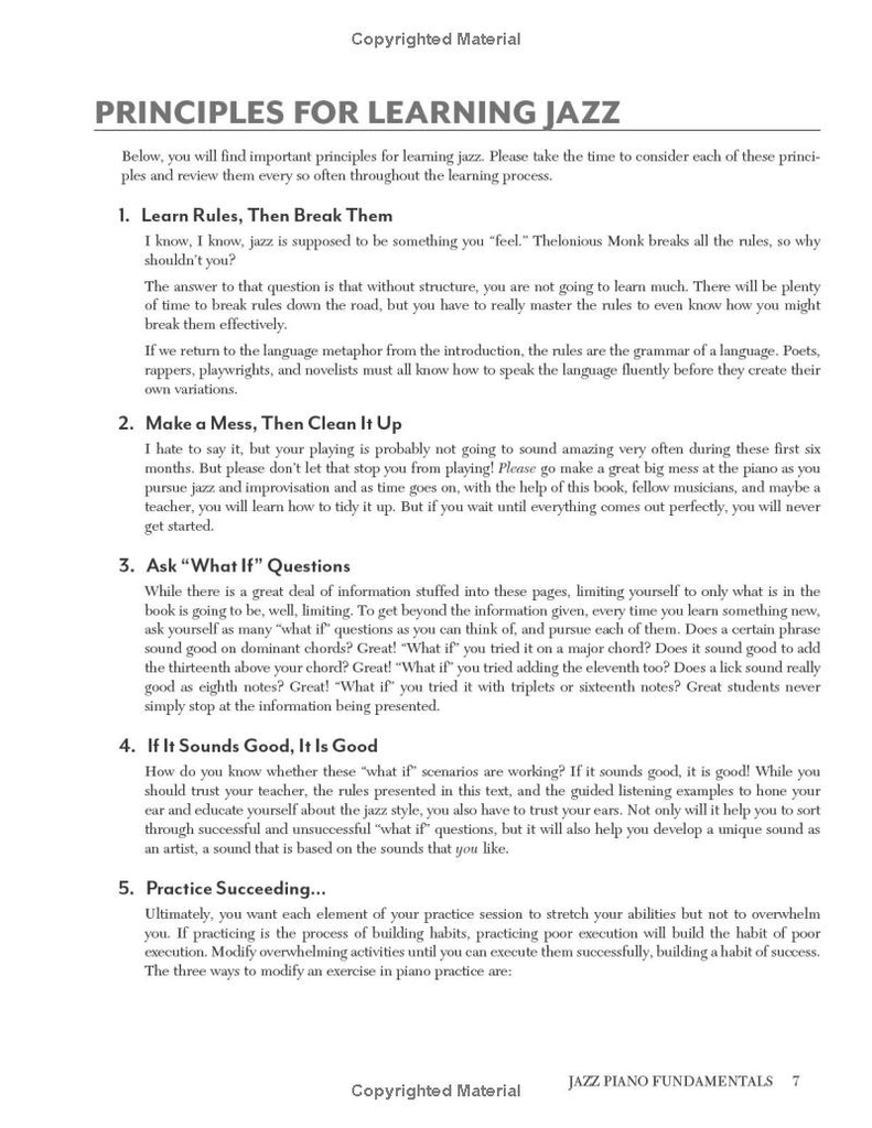 Jazz Piano Fundamentals: Explanations, Exercises, Listening Guides, and Practice Plans for the First Six Months of Study